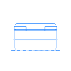 Furniture Benches Magis Traffic Bench 1 Seat Outline Icon Svg Set, Free Vectors File